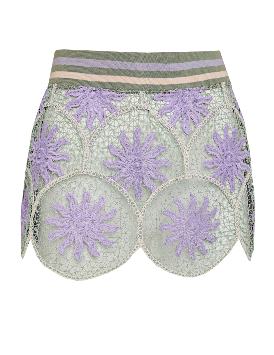Salida de playa falda maaji con flores para mujer